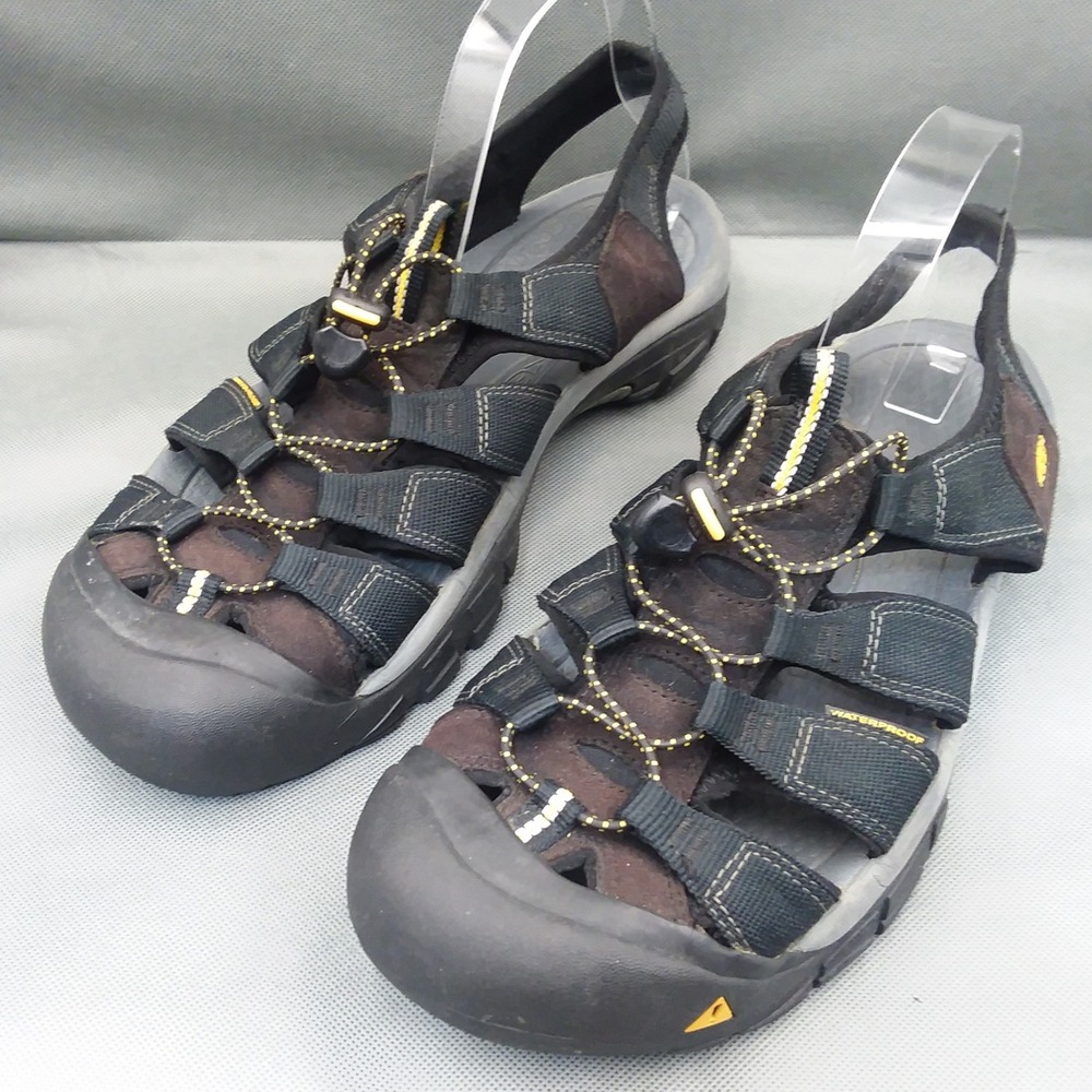 Keen Mens Black Brown Closed-Toe Sport Sandals